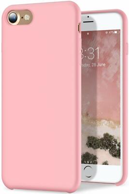 TORRAS Love Series iPhone 7 Case Liquid Silicone Gel Rubber Soft Pink