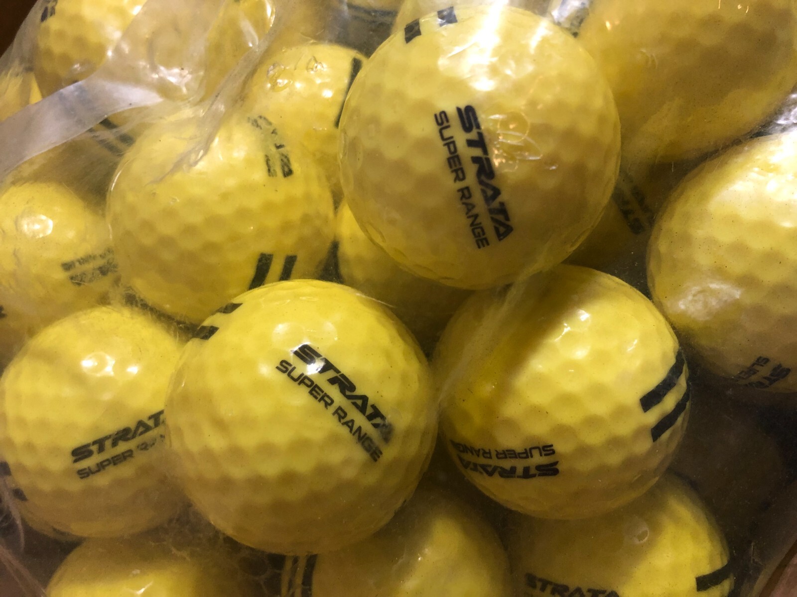 25 Dozen NEW STRATA Super Range Yellow Golf Balls Black Stripe -(25 DZ) NIB