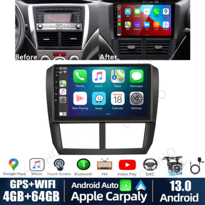 64GB For Subaru Forester 2008-2012 Android 13 Carplay Car Radio Stereo Wifi Navi