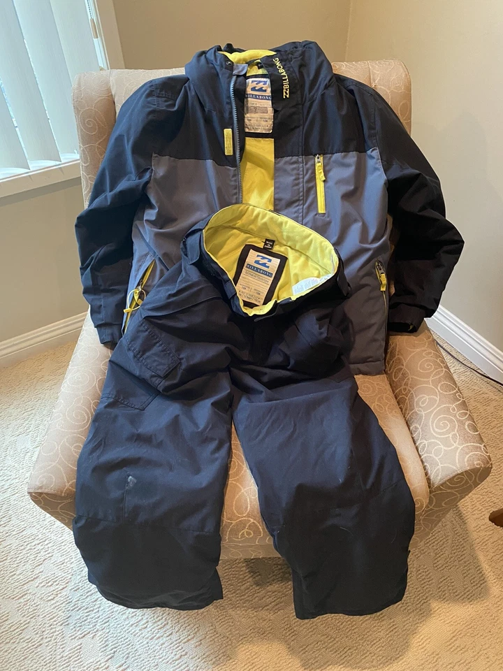 Chaqueta de esquí y pantalones de esquí Billabong para niños talla grande ~ 12 años ~ negro/amarillo Foto 3 de 4