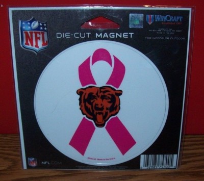 CHICAGO BEARS PINK 4X4 WINCRAFT ROUND MAGNET