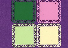 HEART frame 4 die cuts scrapbook cards