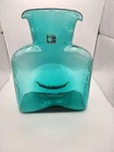 Blenko Double Spout Sea Foam Green MCM Vintage Hand Blown Glass Jug Pitcher Vase