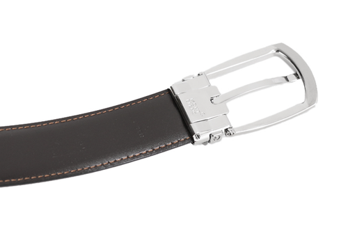 Montblanc 112960 Leather Strap Reversible Belt 1x45 inch EU Made Fedex Priority - Picture 5 of 8