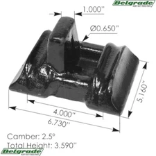 MFL46870 Axle Top Plate Freightliner 1614787000 - FAS II, 2.5 deg. Camber, LH