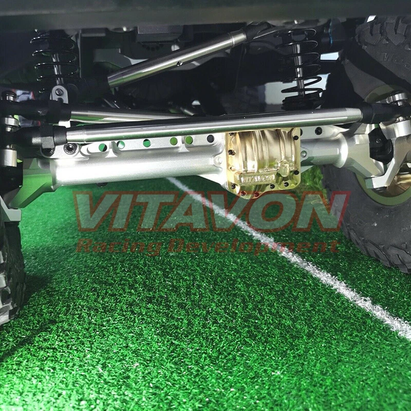 Vitavon SCX 6 CNC Alu #7075 Front Axle Housing for Axial SCX6 1/6 Silver/Brass - Image 3 of 3