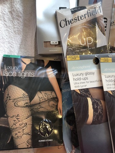 Vintage Tights, Stockings/Hold Ups Job Lot. Some Packages Are Damaged-AS SEEN - Picture 2 of 5