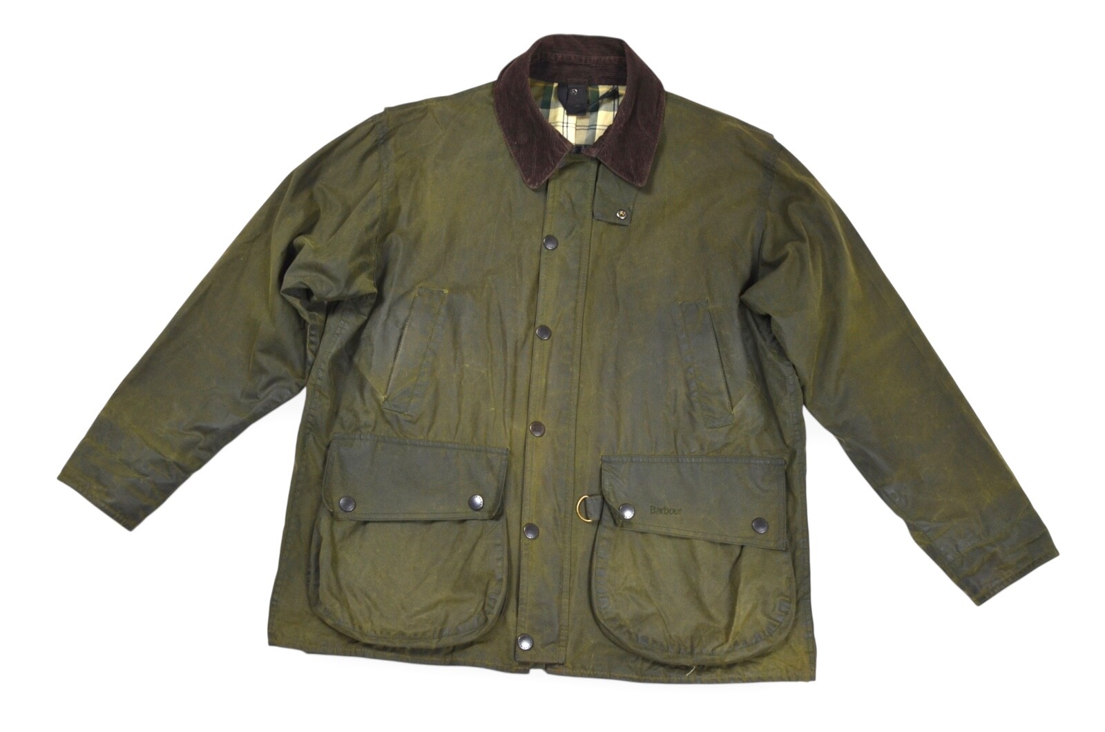 Men's Barbour Fontainbleau Jacket Vintage Rare Wax Green A14 England C40/102cm