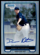 Drew Hutchison Card 2012 Bowman Chrome Prospect Autographs Refractors #BCP103 