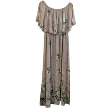 Show Me Your Mumu Hacienda Floral Maxi Dress Boho Off Shoulder Ruffle XXL