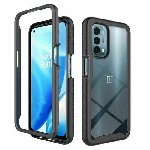 For OnePlus Nord N200 5G Shockproof Rubber Case Hybrid Armor Clear PC Back Cover - Picture 6 of 18
