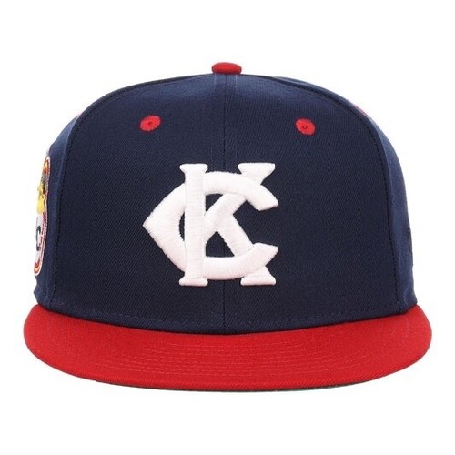 Ebbets Field Flannels Kansas City Monarchs Hat Negro League Blue Red Size 7 1/8 - Picture 17 of 24