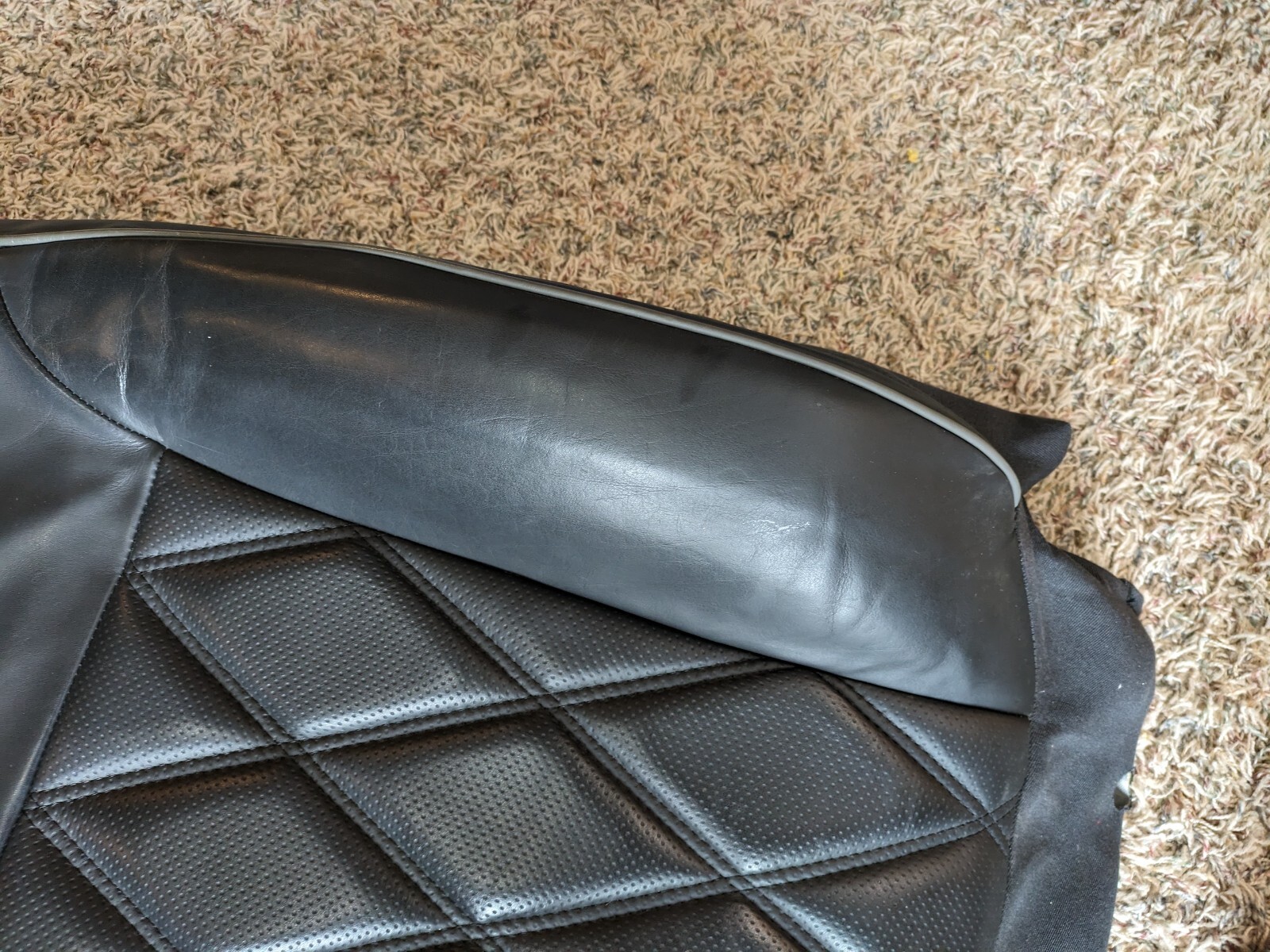 black 10-12 BENTLEY FLYING SPUR front right passenger SEAT upper back CUSHION