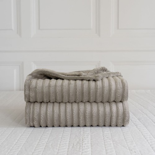 Chunky Cord Ribbed Throw Over Fleece Cosy Warm Soft Large Sofa Bed Sette Blanket - Picture 23 of 80