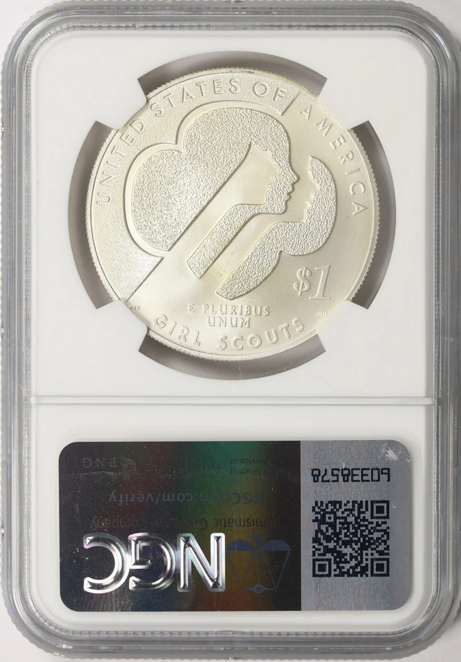 2013-W Girl Scouts Commemorative Silver Dollar $1 NGC MS69 - Image 2 of 2