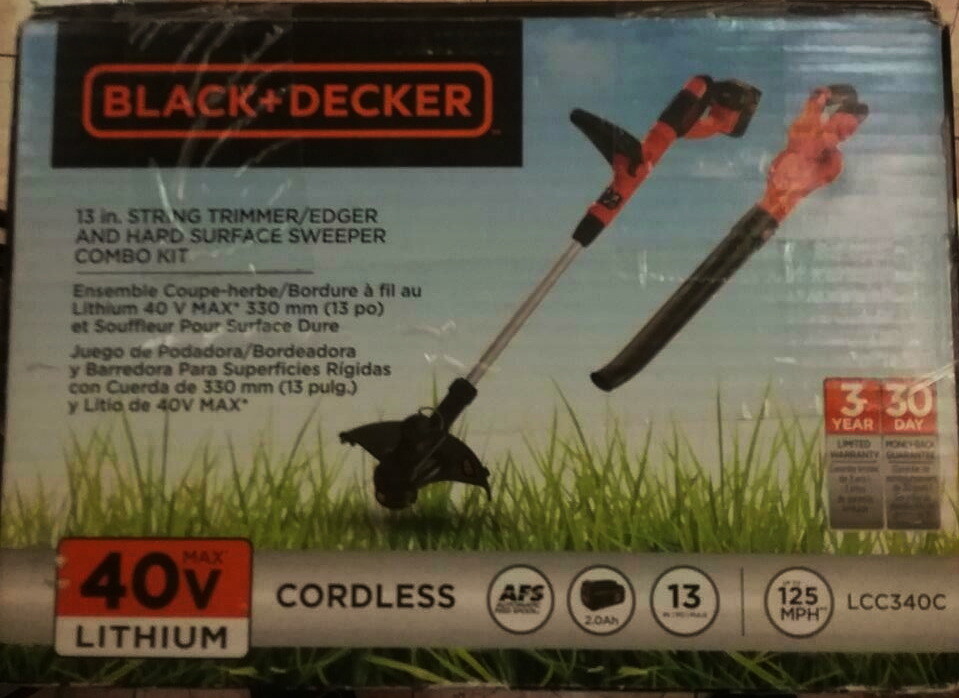 Black+%26+Decker+LCC340C+Max+40V+String+Trimmer+%26+Sweeper+Combo+Kit