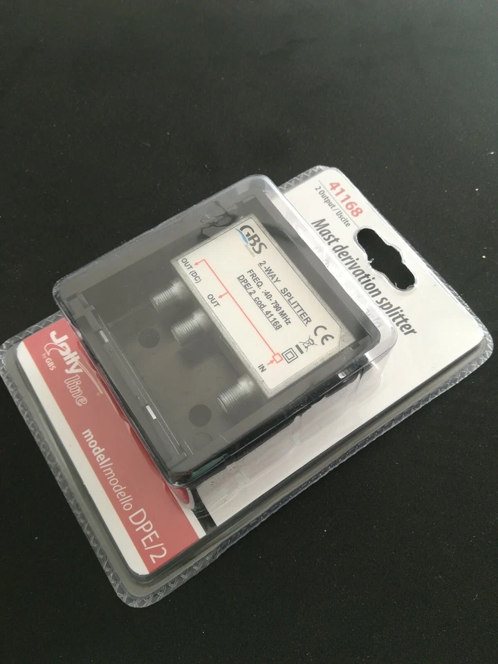 Derivatore TV da palo 2 uscite splitter partitore TV 2 uscite da palo GBS 41168 - Immagine 3 di 4