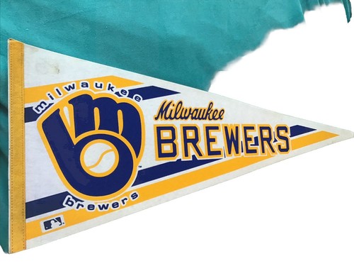 Vintage 30" 1980’s Milwaukee Brewers MLB Wimpel - Top Zustand.⚾️🔥