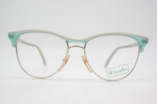 Vintage Glasses BENETTON Anser Blue Gold Orange Oval Eyeglass Frame