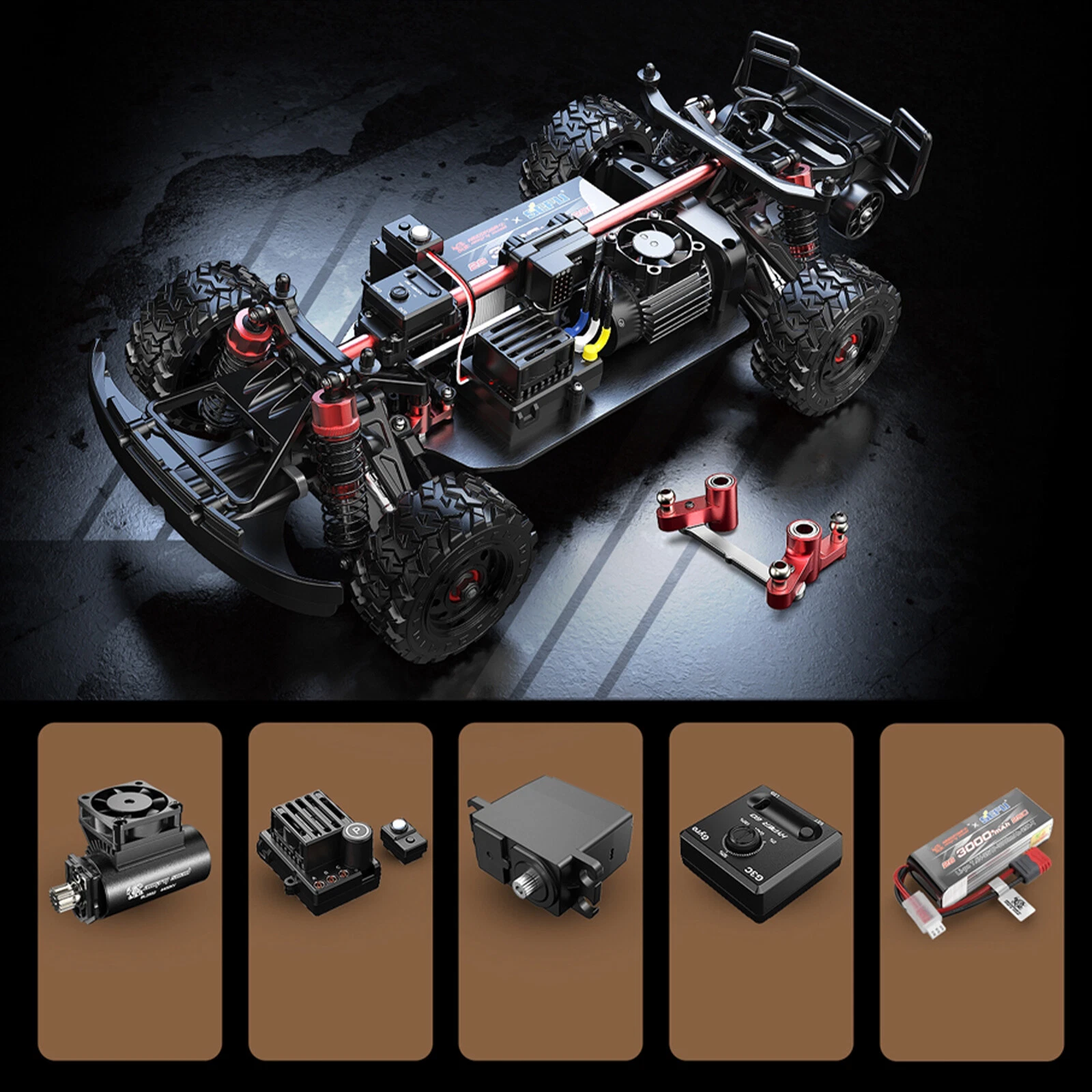 MJX 14211 1/14 Scale 4WD Brushless RC Short Course Truck 50km/h High Speed, 2.4G - Picture 7 of 10