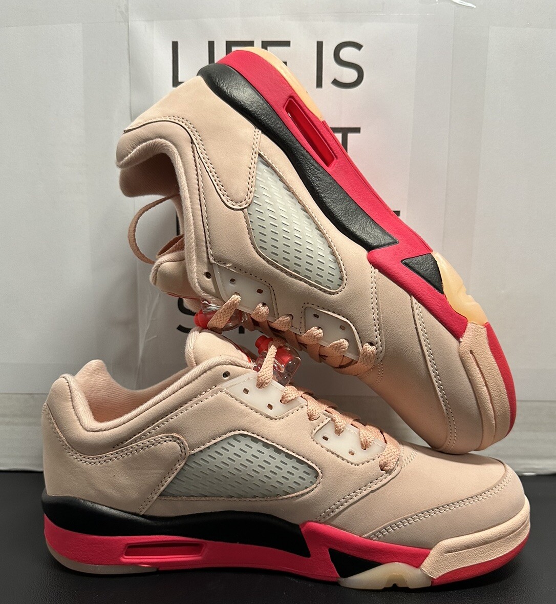 Air Jordan 5 RETRO Low 29㎝ NIKE AIR JORDAN 5 RETRO GG BLACK-DEADLY PINK SZ 7Y-WOMENS SZ