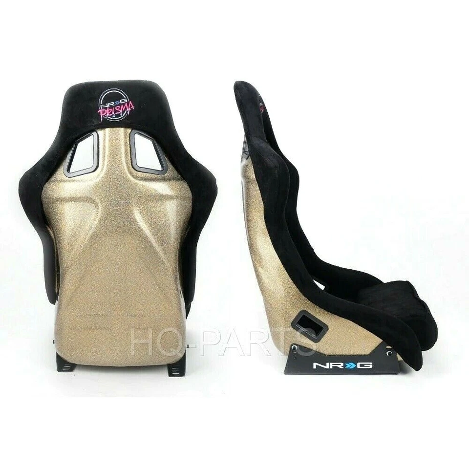 NRG PRISMA FIXED BACK BUCKET RACING SEAT FRP-302BK-ULTRA ALCANTARA BLACK LARGE - Image 2 of 4