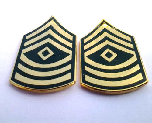 Sergeant Pin 1 PAIR (2) ARMY RANK E8 1ST SGT (1-1/4