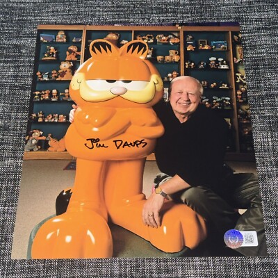 JIM DAVIS SIGNED AUTOGRAPH 8X10 PHOTO GARFIELD CREATOR ARTIST BECKETT ...