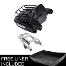 13.7'' King Trunk Pad 2-Up Mount Rack Fit For Harley Davidson Touring 2009-2013