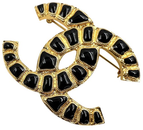CHANEL バッチ Chanel Cross Brooch Pin Gold 28/1244 123492 | eBay