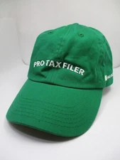 H&R BLOCK Pro Tax Filer Cap / Hat Green Adjustable Taxes H R Block