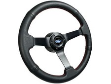 1984-2004 Ford Mustang Fox Body 6-bolt Black Leather Steering Wheel Kit Oval 1984-2004 Ford Mustang Fox Body 6-bolt Black Leather Steering Wheel Kit Oval
