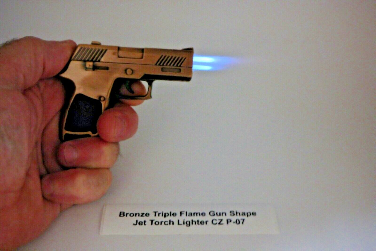 Triple Flame Gun Shape Jet Torch Lighter Choice Of 3 Colors USA Stocked