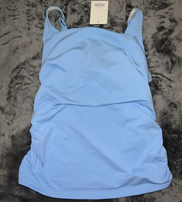 LARGE LIME RICKI PERI SQUARE NECK TANKINI TOP