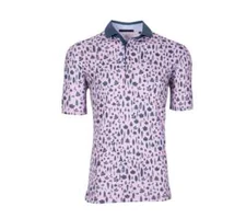 Greyson Polo Shirt Men's XL Magical Ferns Mauve Mist New Golf