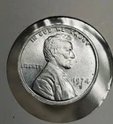 RARE 1X1 MODEL OLD NOVELTY-RESTRIKE ALUMINUM WHITE PENNY 1974-S (1.0 GR.)