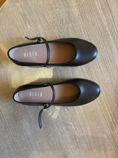 Bloch Women's 8.5 Techno Tap Shoes 1T Black Dance Leather Mary Jane