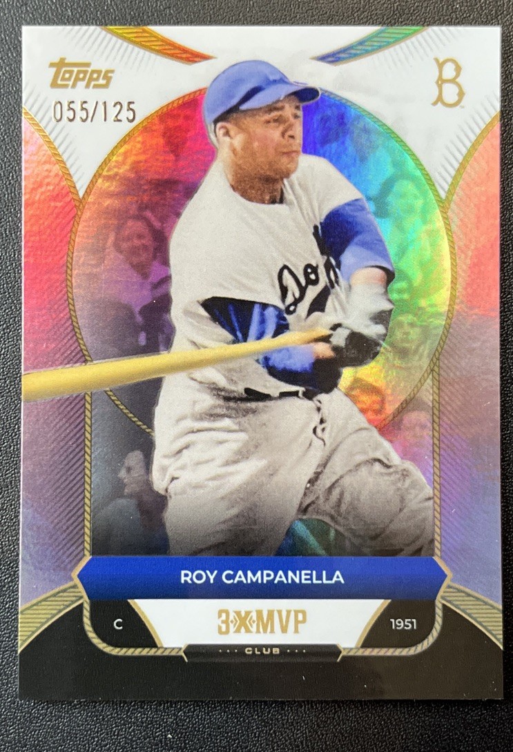 2025 Topps “3X MVP” Roy Campanella Pink Refractor /125 Brooklyn Dodgers