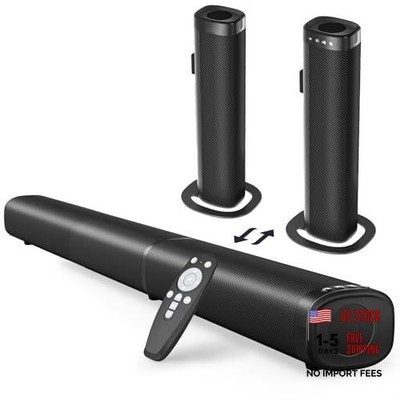 Sound Bar for Smart TV, 100W Sound Bar with Bluetooth 5.3/ARC/Opt/AUX Black