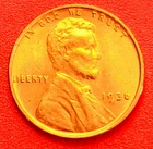 1936-P Lincoln Wheat Cent Penny GEM RED BU From an Original Bank Roll
