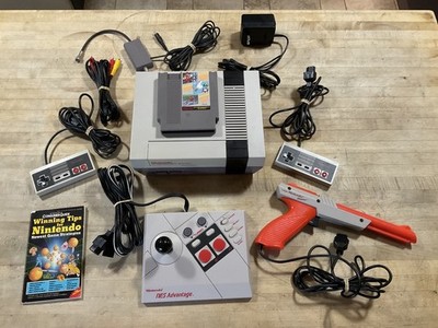 Original Nintendo NES System Controllers, Zapper Gun, New 72 Pin