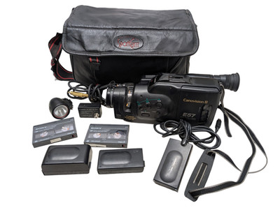 ケノン　ver8.5 Canon Canovision 8 E57 Kit 8mm Video Camera & Recorder Repair or