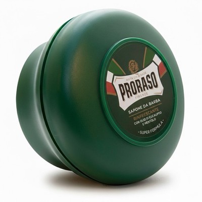 PRORASO Sapone Da Barba Green Shaving Soap In A Bowl with Eucalyptus | NEW