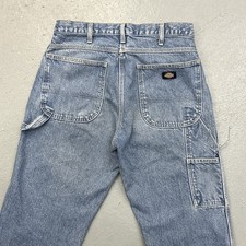 Dickies Carpenter Jeans Mens 32x32 Light Blue Hammer Loop Skateboarding Washed
