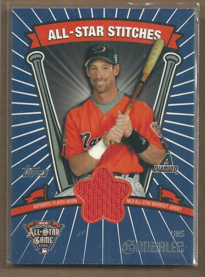 2005 Topps Update All-Star Stitches #LG Luis Gonzalez Jersey BB