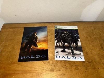 Xbox 360 Halo 3 Limited Edition Instructions Manual And Poster ONLY Authentic