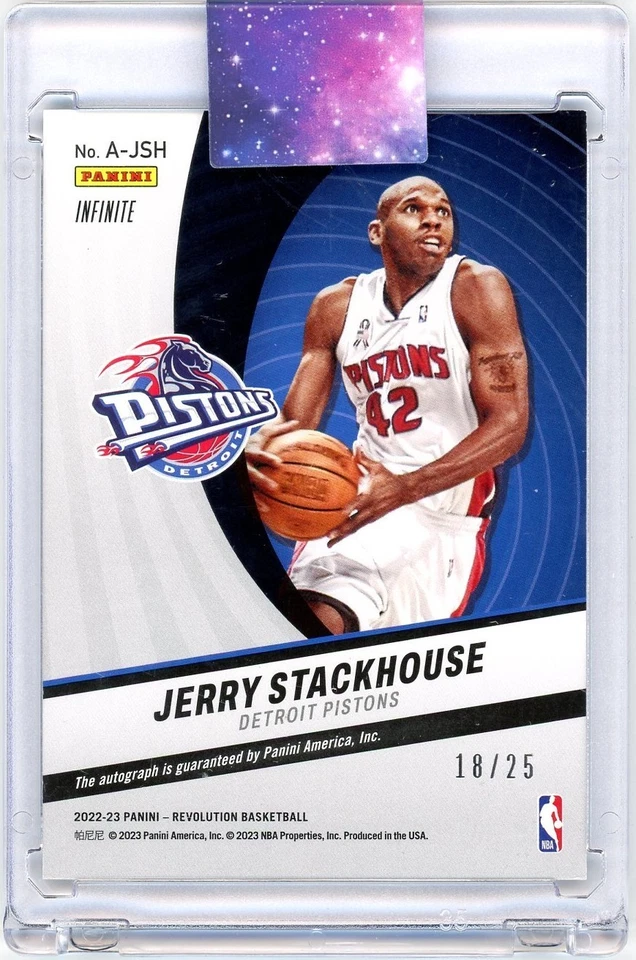 2022-23 Panini Revolution - Jerry Stackhouse Autographs /25 Pistons - Image 2 of 2