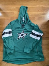 Dallas Stars Hockey Hoodie  Reebok Face off Collection  Jersey Style SZ 2XL