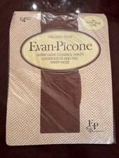 Evan Picone Pantyhose 152 Size Long Picone Beige Satiny Light Control Panty NOS