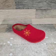 Birkenstock Kaprun Kids Clog Sz 11 Narrow Snow Stars Red Lamb Slip On Shoes